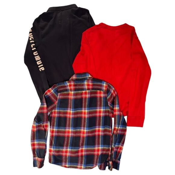 Abercrombie Kids Long-Sleeve Shirts and Flannel Bundle - Boys Size L - Picture 2 of 9